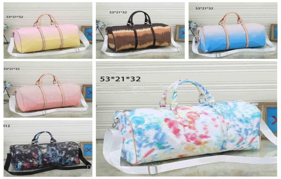 

YQ Multi Style Women Designers Travel Bag PU Leather Large Capacity Men Big Luggage Handbag Duffle Bags Shoulder Crossbody Outdoor1250433, Sky blue