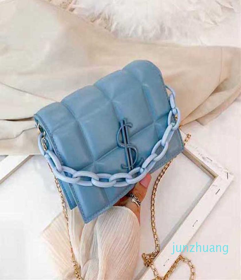 

Evening Bags HBP Fashion Bags high quality ladies fashion shoulder bag classic leather plastic chain handbags3002244, Blue