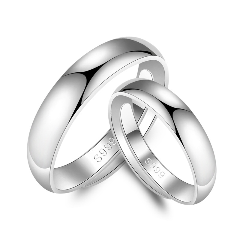 

Classic Couple Rings for Women and Men Adjsutable Size Wedding Party Rings