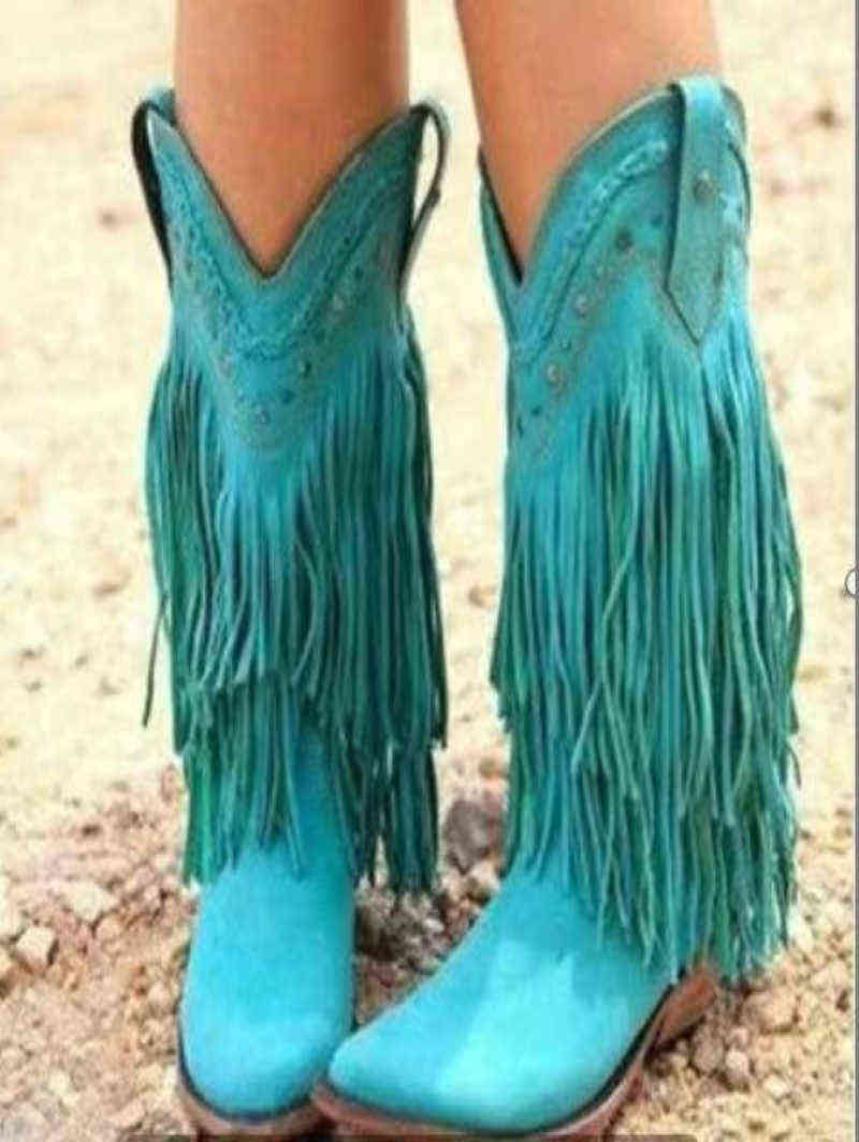 

Boots Women Retro Midboots Solid Color Faux Suede Pointed Toe Thick Heel Rivets Tassel Fashion Street Outdoor Elegant Shoes 220816182464, Yellow