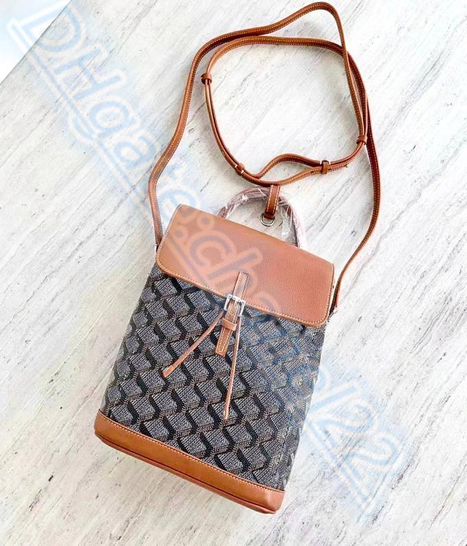 

school bag Wallets MINI Backpack Style card holder Alpin Cross Body tote Luxurys Designers cards goyar coins mens Genuine leather 5778271, Brown