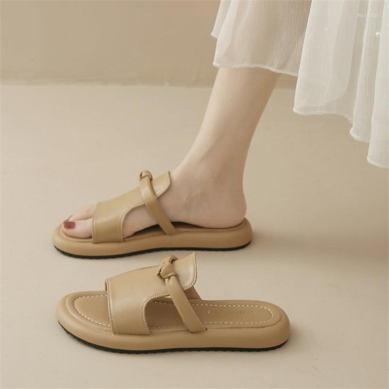 

Slippers Summer Women Beach Ladies Shoes Flat Sandals Woman Outdoor Solid Color Slides Fashion Casual Womens 2023, Beige
