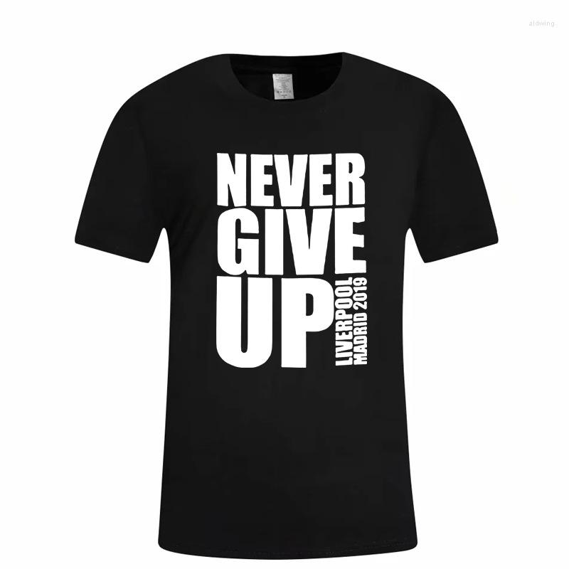 

Men's T Shirts NEVER GIVE UP T-SHIRT Summer 2023 Casual Oversized Shirt Man Short Sleeve Loose Letter Print Tshirt Tops, Gray