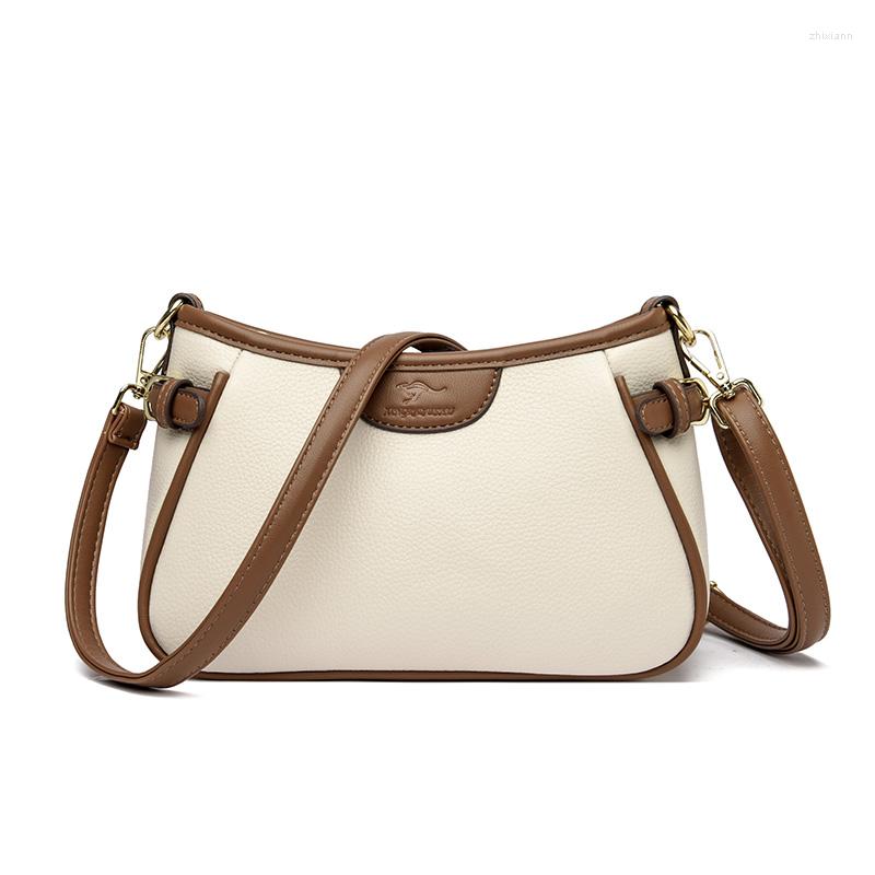 

Evening Bags Fashion Women Solid Color Shoulder High Quality PU Leather Clutch Luxury Designer Handbags Ladies Messenger Coin Purse, Beige