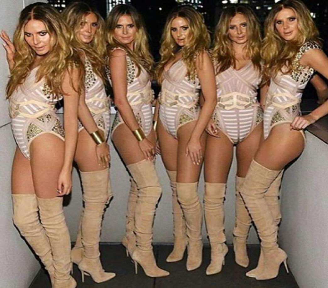 

Fashion Winter Thigh High Boots Pointed Toe High Heels Over the Knee High Shoes Women Femmes Botas Slimming Elastic Long Boots3255223, Grey