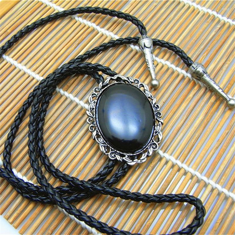 

Pendant Necklaces Bolo Tie Fashion Trends The Oval Leather Rope With Stone