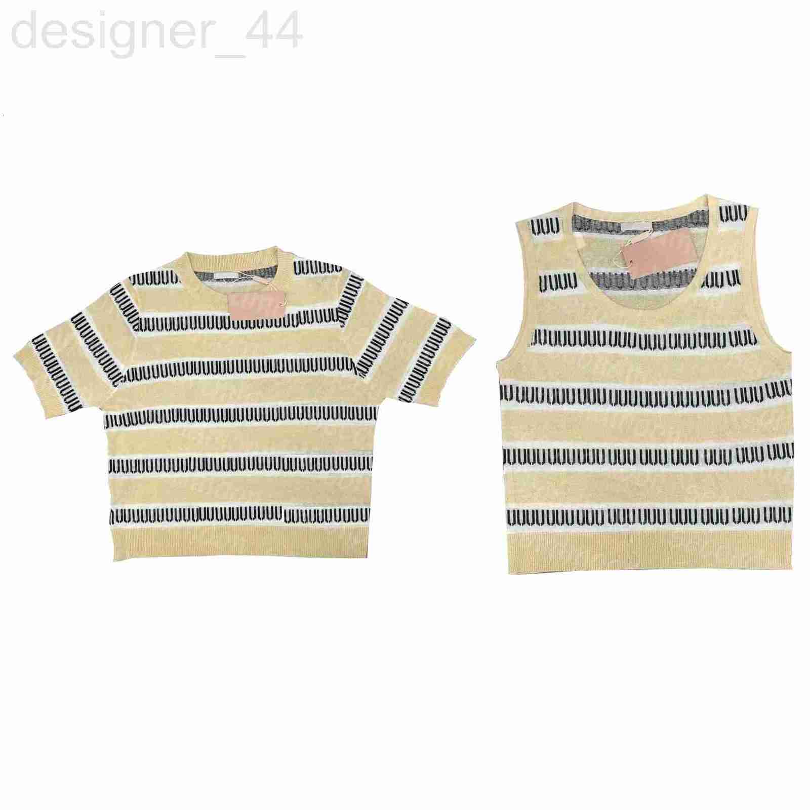 

Women's Knits & Tees designer Printing KnitKnitted Vest Short Sleeve Knitting Spring Summer Breathable Tee UYS6
