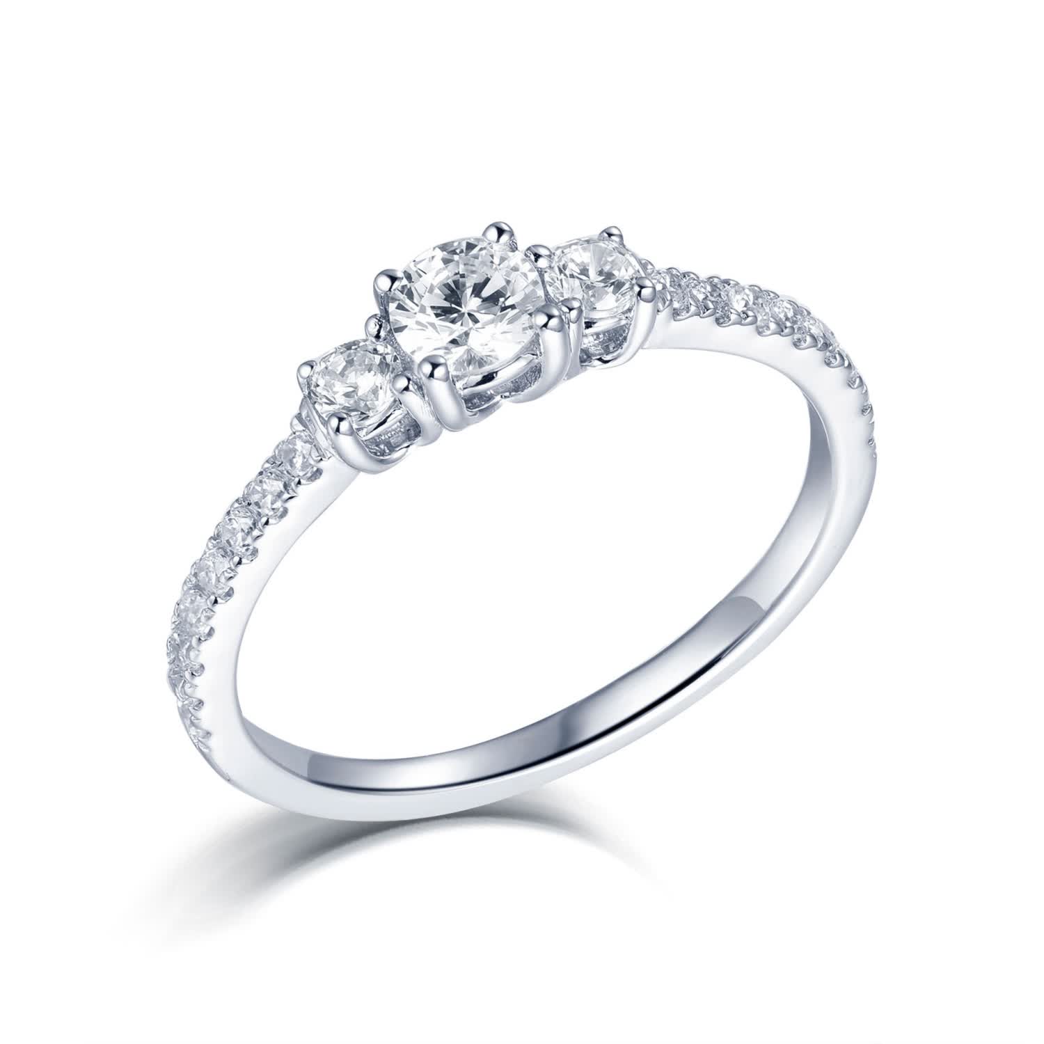 

GemKing TL120069 Acoessories Hih Quality Engagement Classic Genuine 5A CZ Stone S925 Sterling Silver Women Rings Jewelry