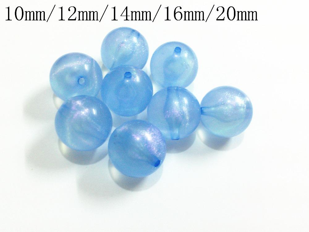 

Crystal Newest ! 12mm/20mm Sky Blue Transparent Illusion Glitter Beads
