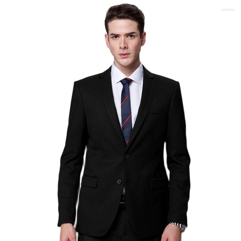 

Men's Suits 2023 Fashionable Latest Tailored Black Notched Lapel Single Breasted Wedding Slim Fit Formal Bridegroom Wear 2 Pieces Suit, Custom color