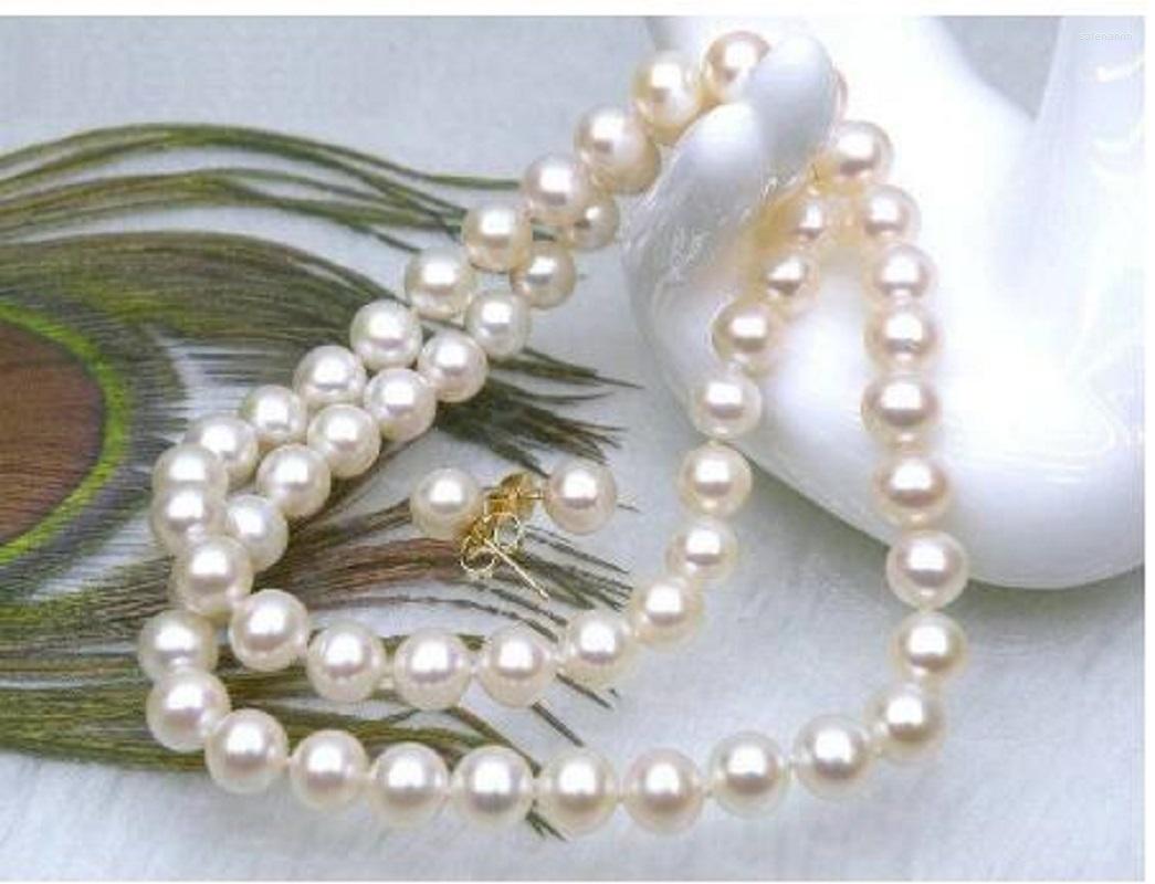 

Chains Beautiful 8-9mm Natural South Sea White Pearl Necklace Earrings 18 Inch