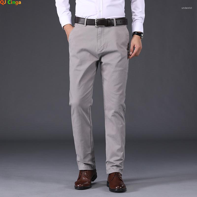 

Men's Pants Grey Straight Men's Business Casual Trousers Black Dark Blue Pantalones Hombre Khaki Slacks Big Size 28- 38 40 Pantalon