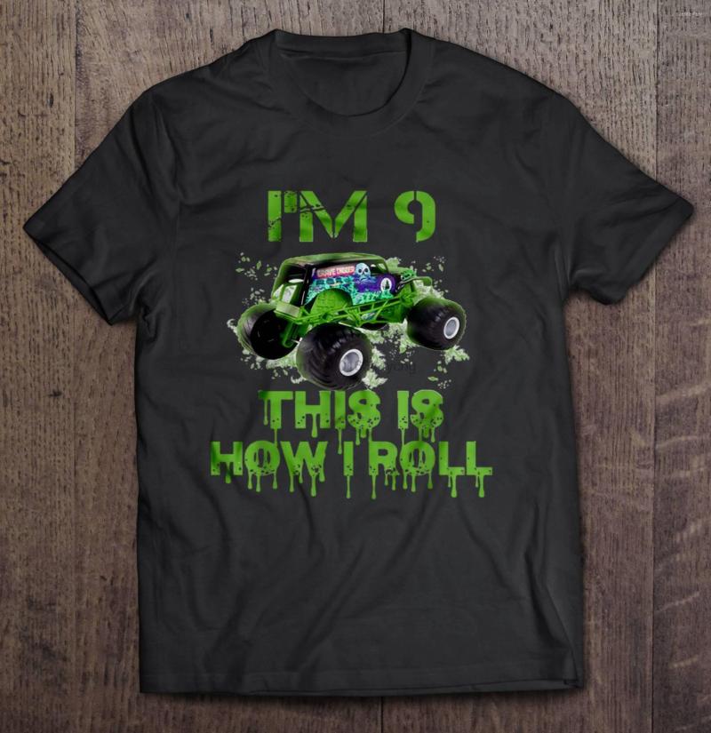 

Men' T Shirts Men Funny Shirt Fashion Tshirt I Am 09 This Is How Roll Monster Truck 9th Birthday Version2 Women T-shirt, Men-darkpurple