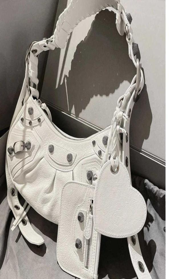 

Evening Bags Shoulder Bags Designer Women039s Bag Balanciagas Light Luxury Sweet Spice Girl Locomotive Bag Underarm Bag Rivet T2584014, Lavender
