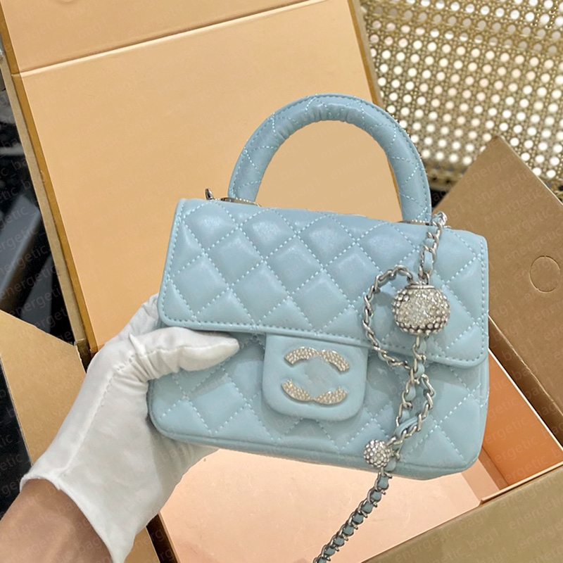 

Crossbody Bags Designer Mini Channel Bags Caviar Luxury Women Bags Fashion Shoulder Bags High Quality Quilted Bags Chain Bags Flap Leather Tote Handbag Crystal Ball