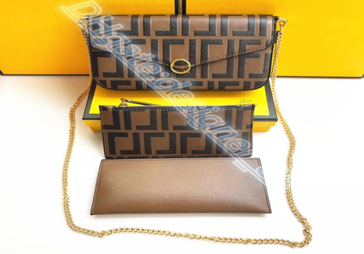 

Luxurys Designers Shoulder Bag threepiece set 3pcs in one womens men Wallets card holder Embossing Key Pouch CrossBody leather ha5648042, Dark grey