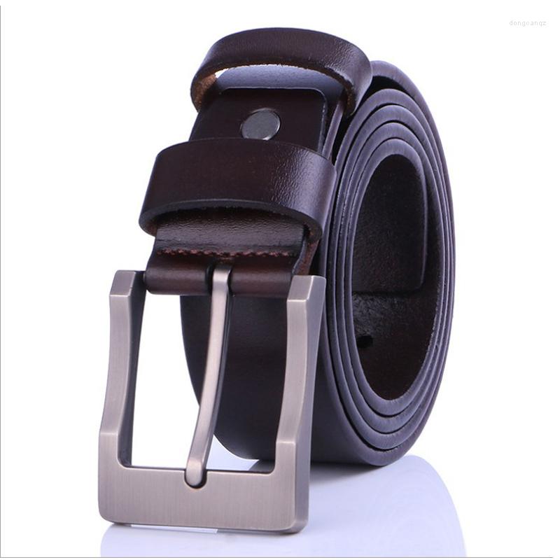 

Belts Soft Belt Pin Buckle Cowboy Genuine Leather Vintage Wide Waistband Strap 130 140 150cm, Black