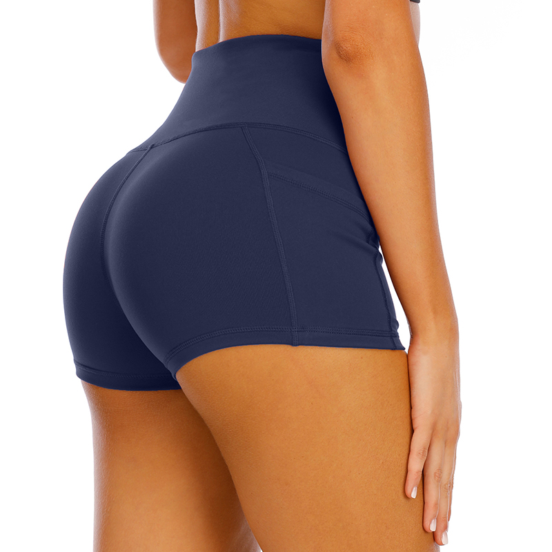 

Summer Womens Pants Fashion Design Solid Color Yoga Shorts Lady Sports Running High Waist Tight Pants Comfortable and Breathable Wear (USA warehouse), Black