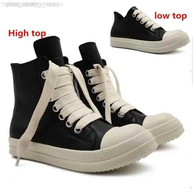

Designer Unisex Women Classic Ankle Boots Street Dancing Rick Black Leather Men Boot Lace Up high Top Short Boots Causal Shoes Owen Woman