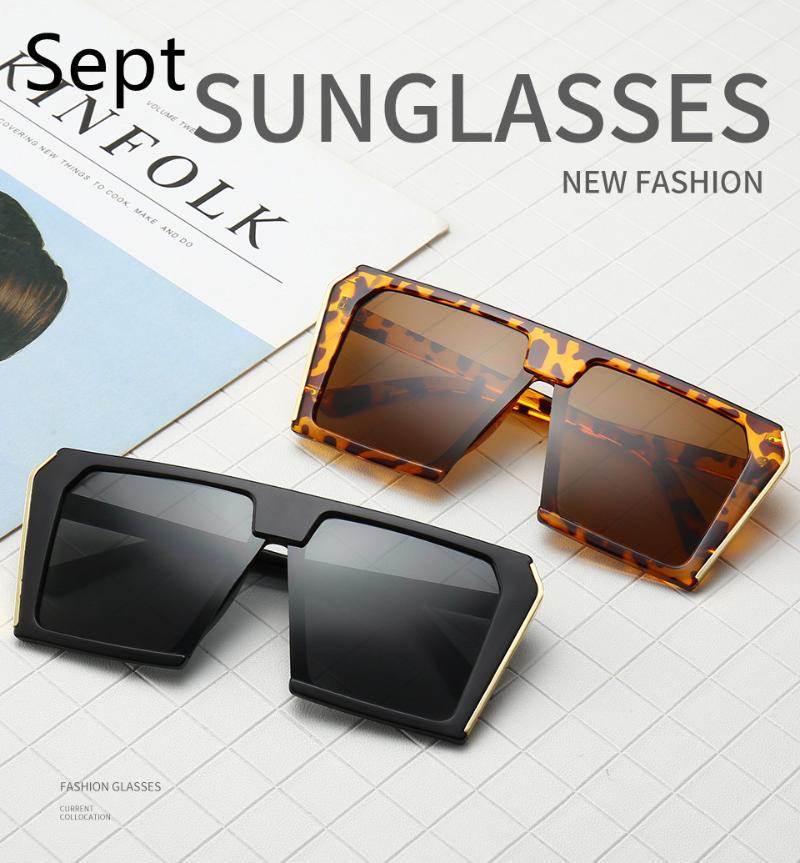 

Sunglasses Sept Gradient Square Women Men Fashion Trend Brand Designer Vintage