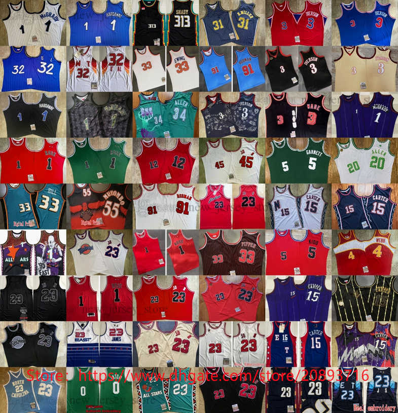 Mitchell and Ness East Basketball Jersey Real Stitched Ray Rose Allen James Iverson Pippen Rodman Garnett Durant Wade Carter Mutombo McGrady Hard-image-868842108