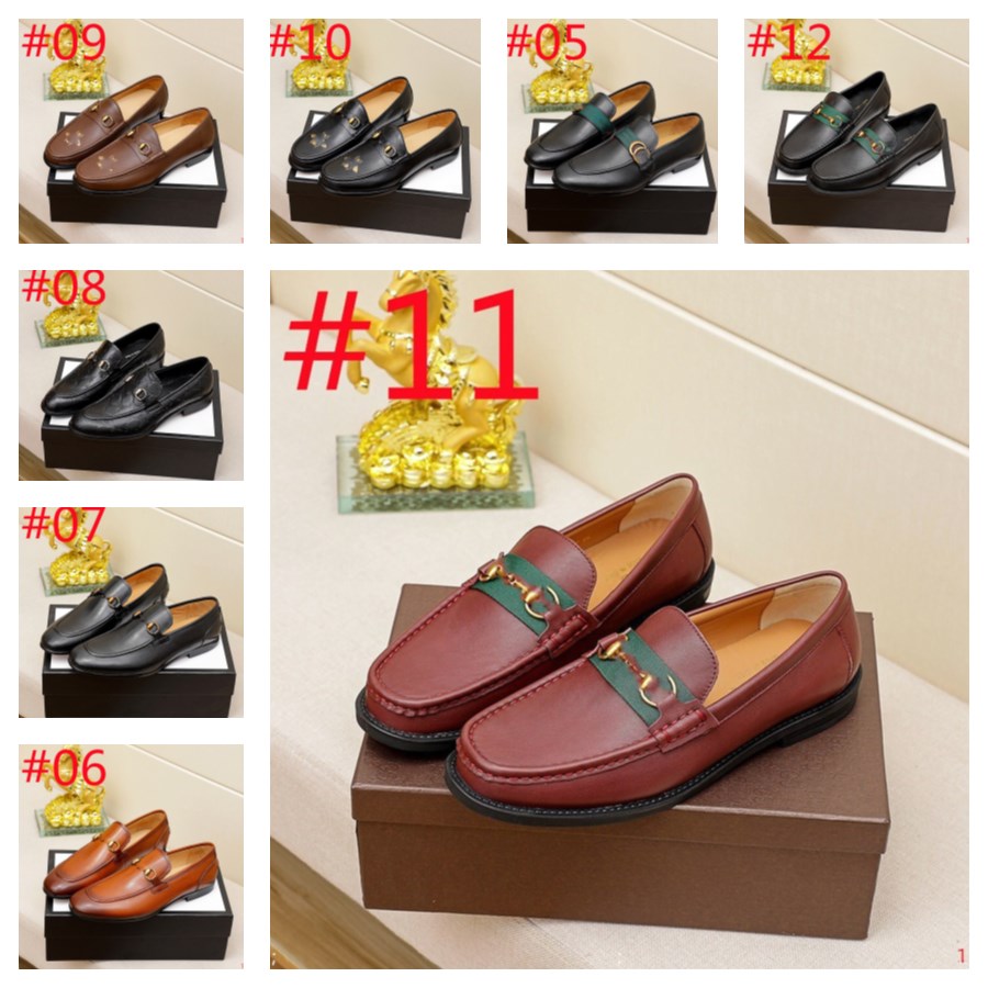 

2023 Fashion business Goodyear Welted Shoes Men leisure Brogue Wingtip Leather shoes wear resistant non slip out sole Designer Dress leather, #12