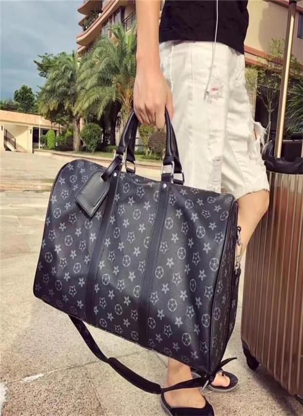 

luxury fashion men women travel bag duffle bags brand designer pu Leather luggage handbags large capacity 54CM Purse Crossbody bag9163102, Sky blue