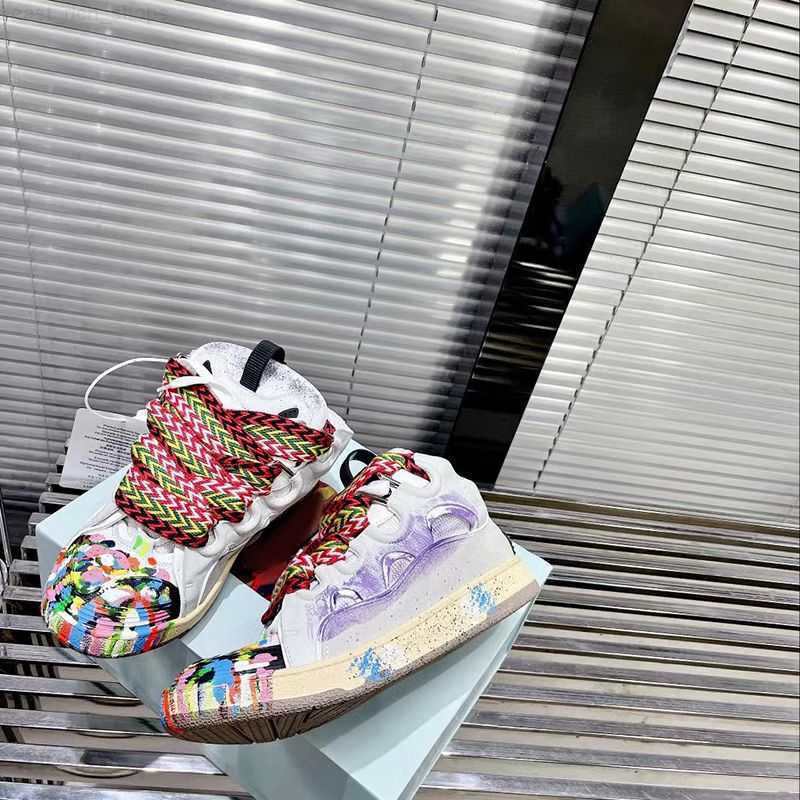 

5x Designer Mesh Woven Lace-up Casual Shoes Style Extraordinary Embossed Leather Curb Sneakers Mens Womens in Nappa Calfskin Shoe Rubber, 35