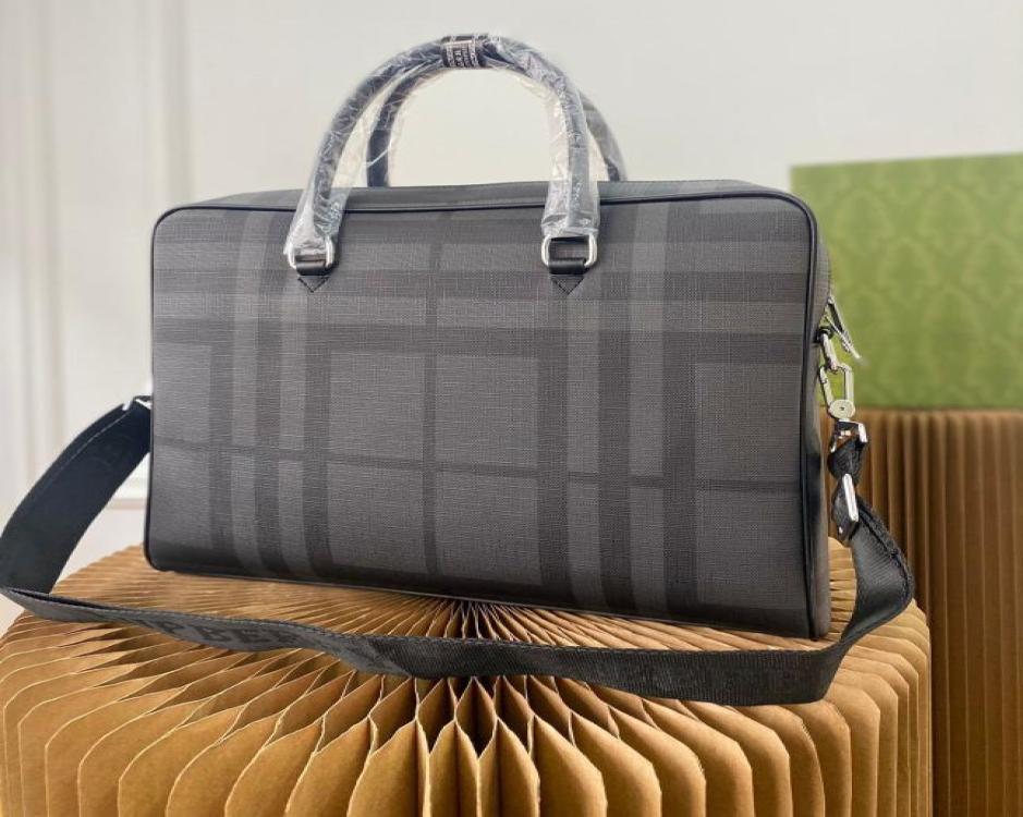 

designers luxurys briefcase bags men business package laptop bag leather handbag Striped design messenger high capacity shoulder h5706292, Gray