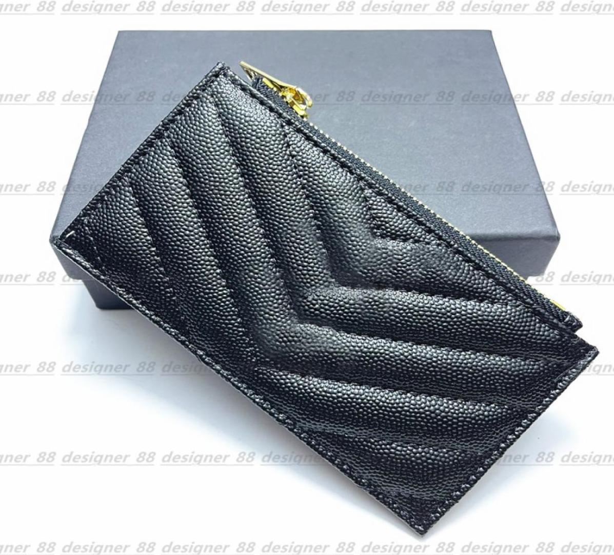 

High quality Genuine Leather Purse card holder wallet Men famous Women039s Holders Luxurys designer single Coin Black Lambskin 3564299, Blue