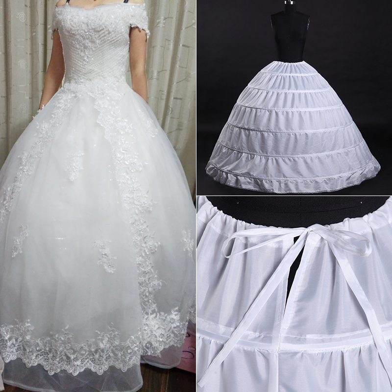 

Wedding dress, skirt support, performance dress, petticoat, 6 loops, no yarn, large swing support skirt, skirt length 105CM, waist circumference 60-130CM, White