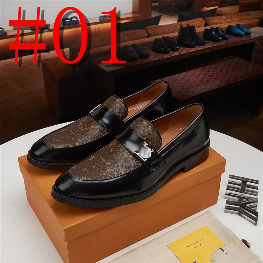 

L1/31Model Oxford Fashion Men Shoes Luxury Dress Business Brogue Office Designer Man Shoe Genuine Leather Handmade Shoes for Men, #13