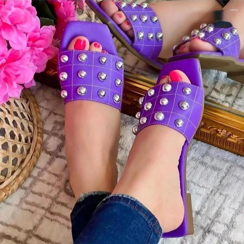 

Slippers 2023 Summer Women's Flats Sandals Fashion Outdoor Beach, Rose red