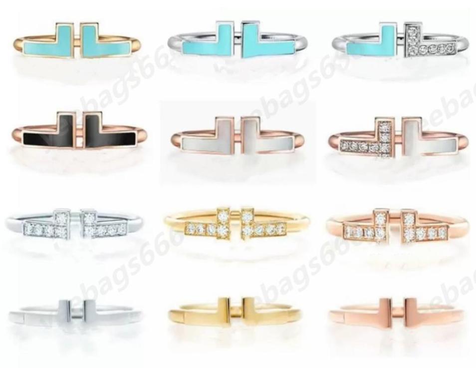 

Whole 925 silver ring with box parallel bars women039s men039s adjustable two T letter ring jewelry8573525