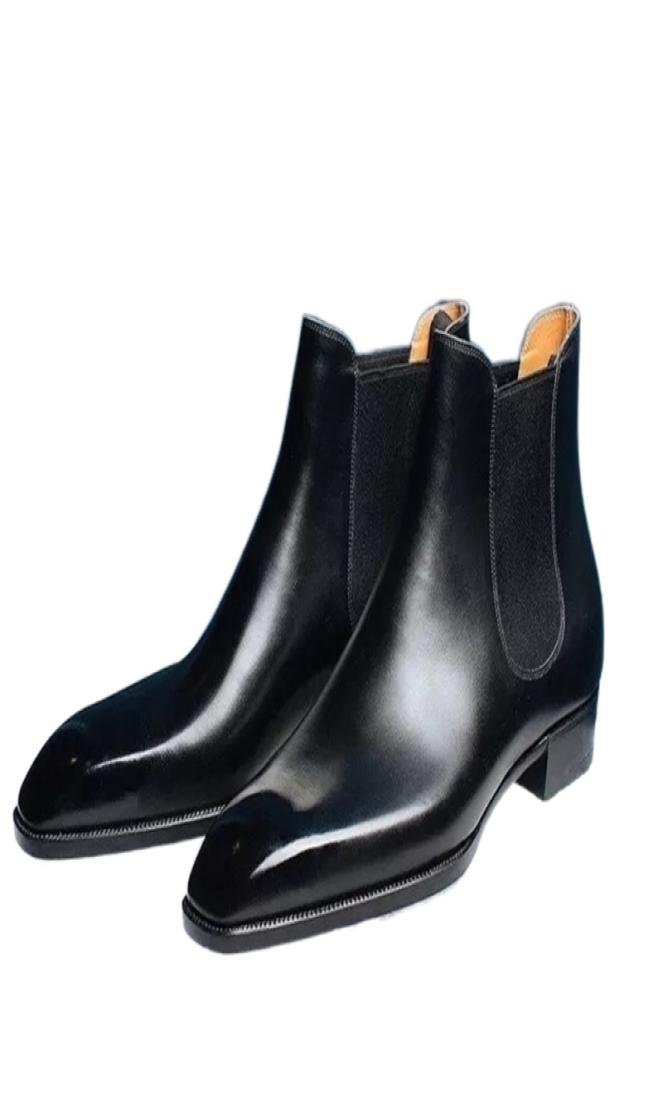 

Men039s Boots Fashion Pu Leather Slipon Chelsea Boot Male Casual Business British Style Dress Shoes Zapatos Para Hombre KA005 6528623, Black