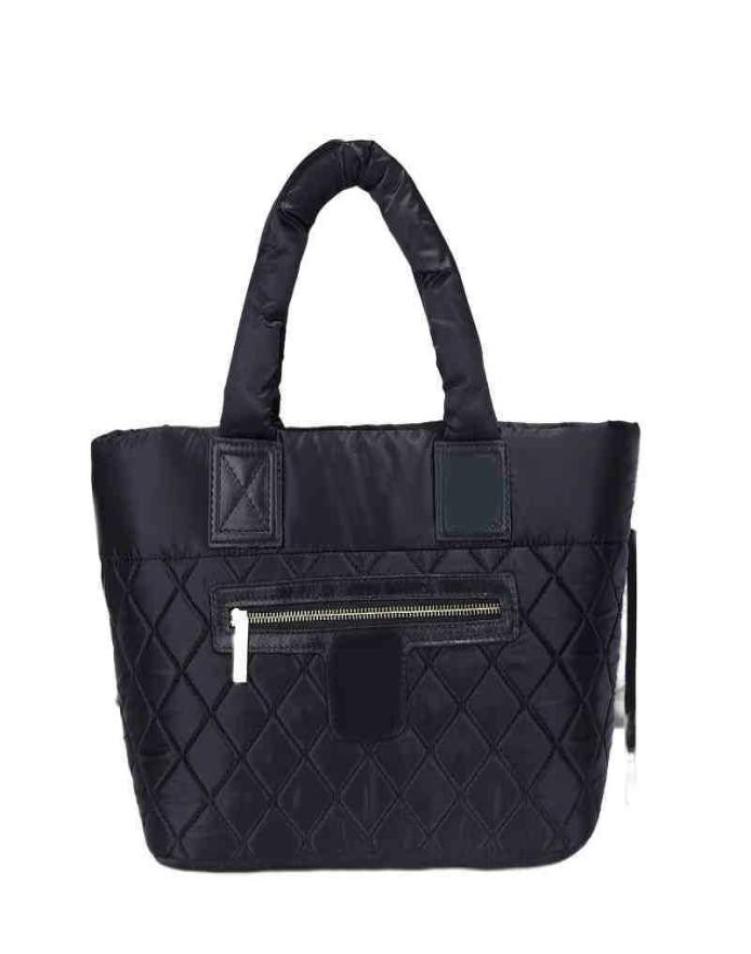 

Luxury Tote Women Quilted Satchels Handbags Branded Soft Nylon Square Top Handel Laptop Bags lady For Work 2207181273559, Black