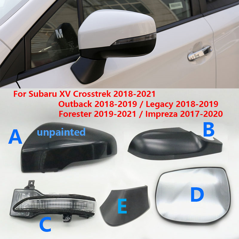 

For Subaru Outback Legacy Forester XV Crosstrek Impreza 2018-2020 Wing Door Side Rearview Mirror Lower Cover Cap Lid Light Lamp