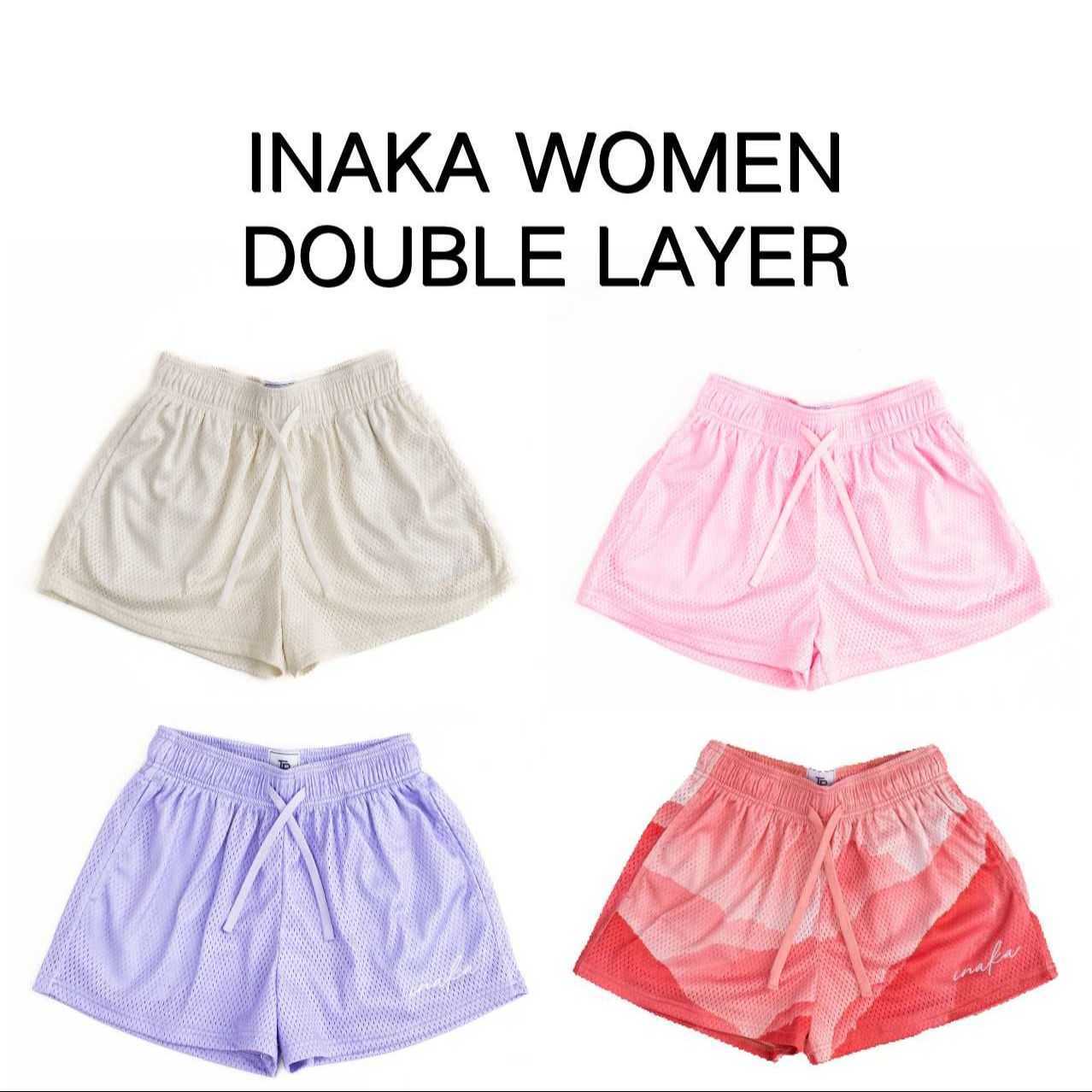 

Double Mesh Basic Colors Gym Graphics Inaka Women's Power Shorts P230524, Ipdl063