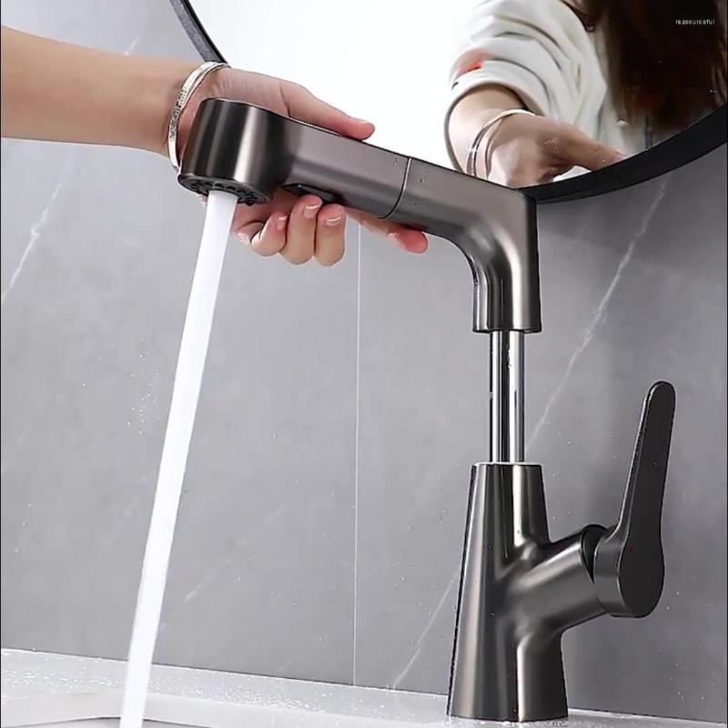 

Bathroom Sink Faucets S086 Deck Mounted Gunmetal Brass Basin Faucet Mixer And Cold Single Handle