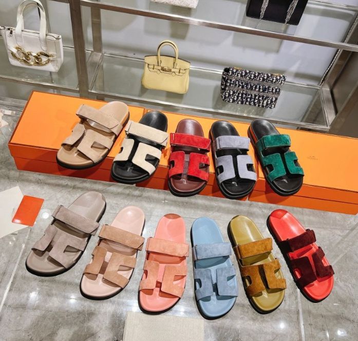 

Designer Women Sandals High Quality fluty Womens men Slides Crystal Calf leather Casual shoes quilted Platform Summer Beach Slipper 35-45, Ivory