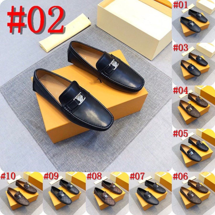 

25Model Loafers Designer Men Casual Leather Shoes Slip On Spring Summer Black Brown Fashion Italian Trendy Luxury Designer Brand Loafer, #23