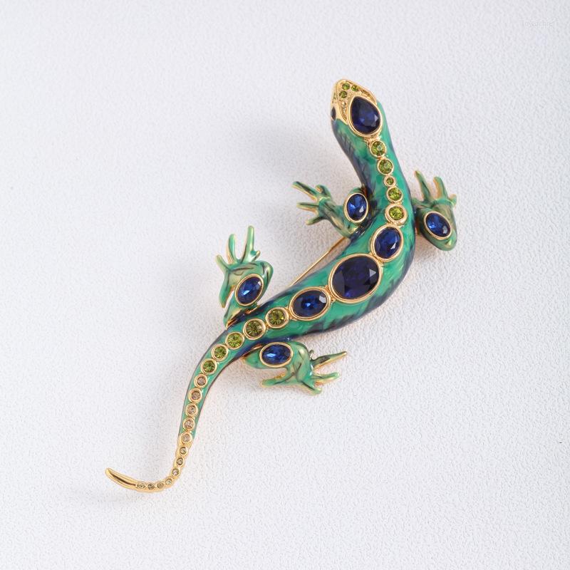 

Brooches 2023 Crystal Lizard For Women And Men Animal Pins Summer Shining Rhinestone Brooch Jewelry Kids Accessories