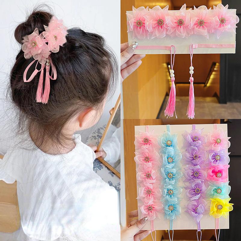 

Hair Accessories Children Cute Colors Flower Elastic Bands Headbands Baby Girls Lovely Sweet Hoop Hairbands Kids