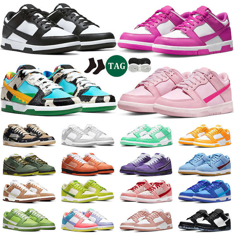 

lows shoes for men women Panda dunks White Black Light Smoke dunked Grey Fog Triple Pink GAI dunked UNC mens trainer, Color 15