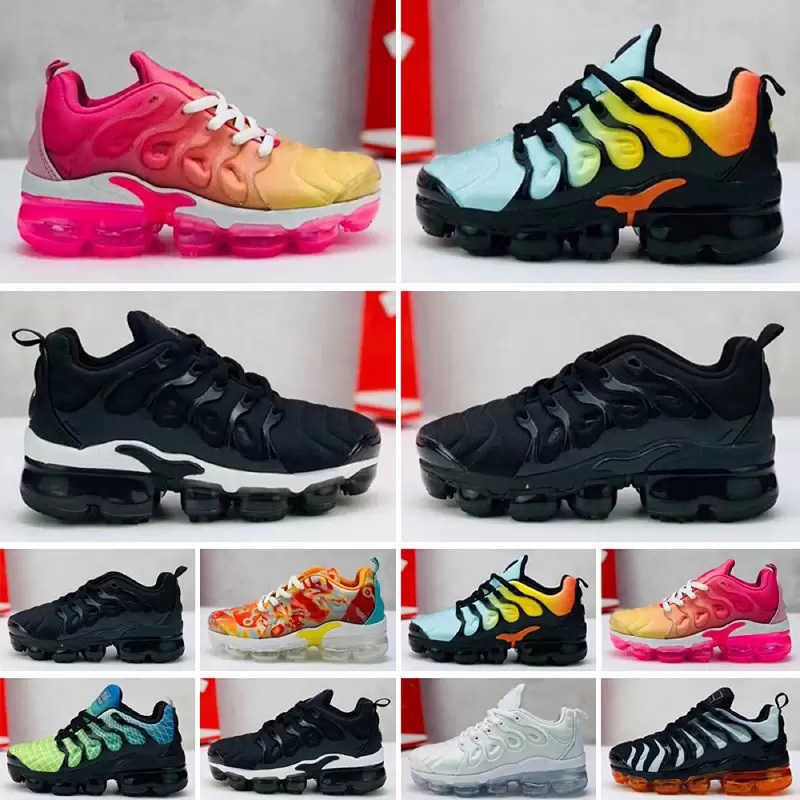 

2023 Toddlers TN Plus Kids Shoes Boys Girls Running Shoe Yellow Sea Triple Black White Multicolor Voltage Purple Bumblebee Be True Trainers Sneakers Size 24-35