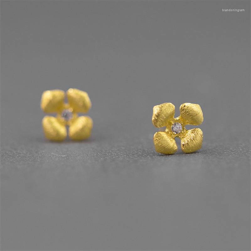 

Stud Earrings INATURE 925 Sterling Silver Lucky Clover Four-Petal Flower Earring Fashion Jewelry