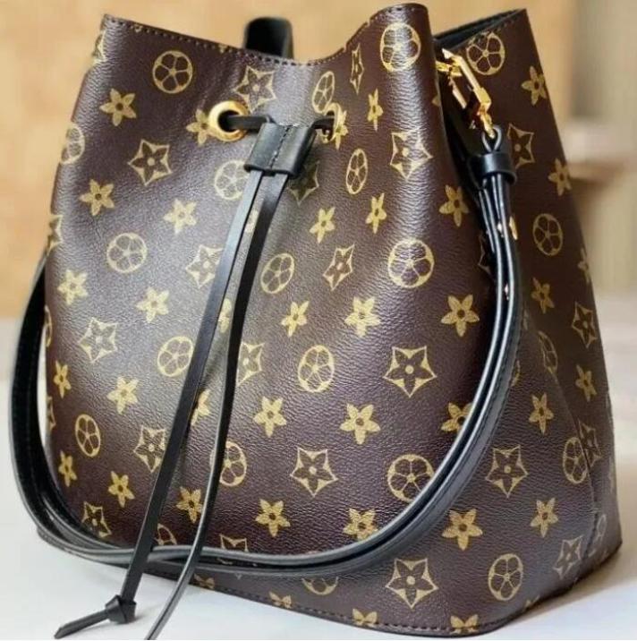 

solds luxurys designers NEONOE Bucket Handbags flower Purses Women Tote Brand Letter Genuine Leather Shoulder Bags crossbody b6320305, Sky blue