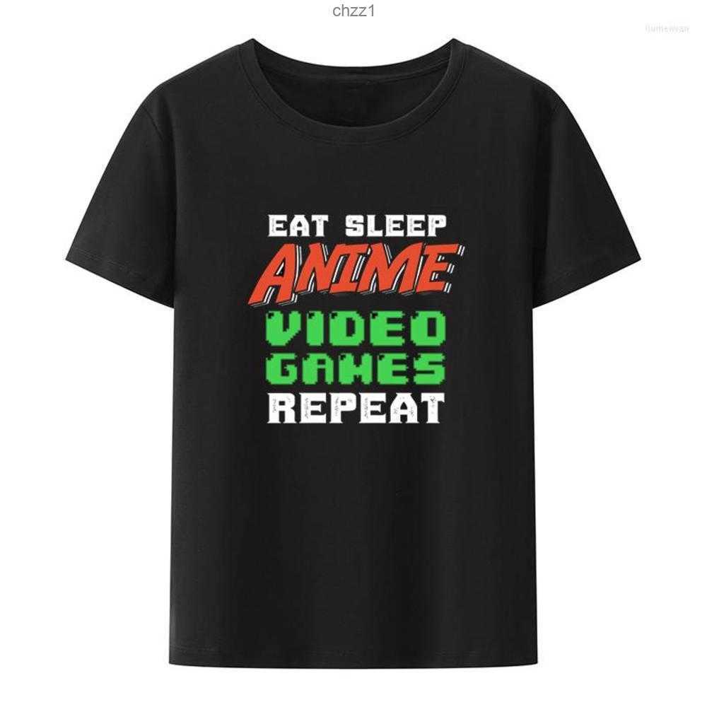 

Men's t Shirts Eat Sleep Anime Video Games Repeat Cotton T-shirts Koszulki Humor Loose Clothing Novelty Y2k Tops Hipster Camisetapsfrpsfr, Lm06311181