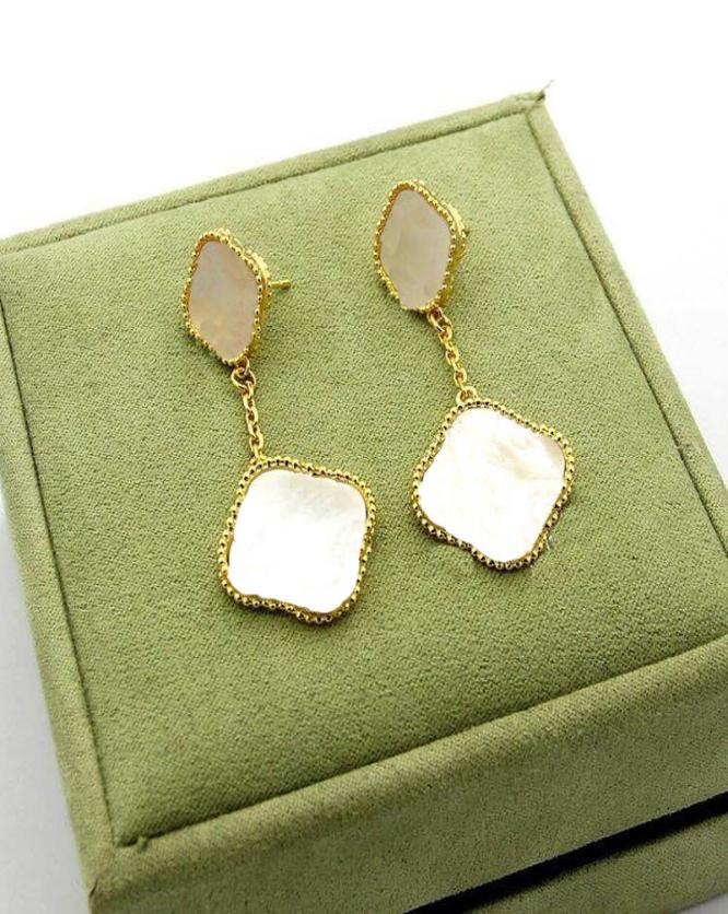 

Earring for woman Luxury Designer Earring dangles Four leaf Clover jewlery design Stud Earrings Christmas gift Stainless Steel lux2753805