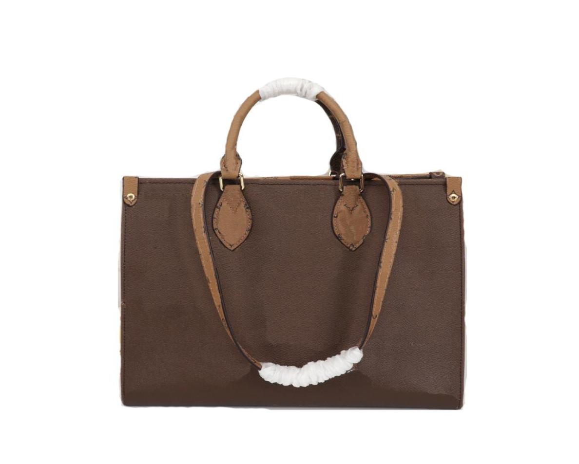 

Brown Printing women luxury bags GM grain cowhide Totes shopping bag genuine leather MM handbags Casual messenger crossbody design6928765